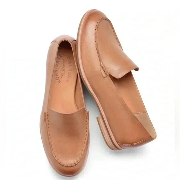 Kork Ease Meg Moc Toe Leather Loafers Flats Brown Terra - Picture 1 of 9